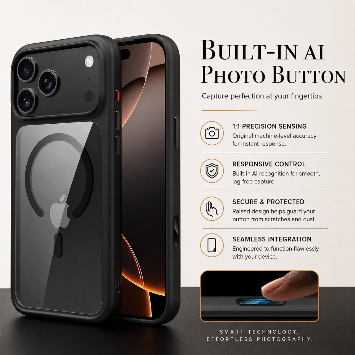 Premium iPhone Case Magnetic Clear Armor Cover MagSafe Compatible Shockproof Camera Protection Anti Scratch Full Coverage