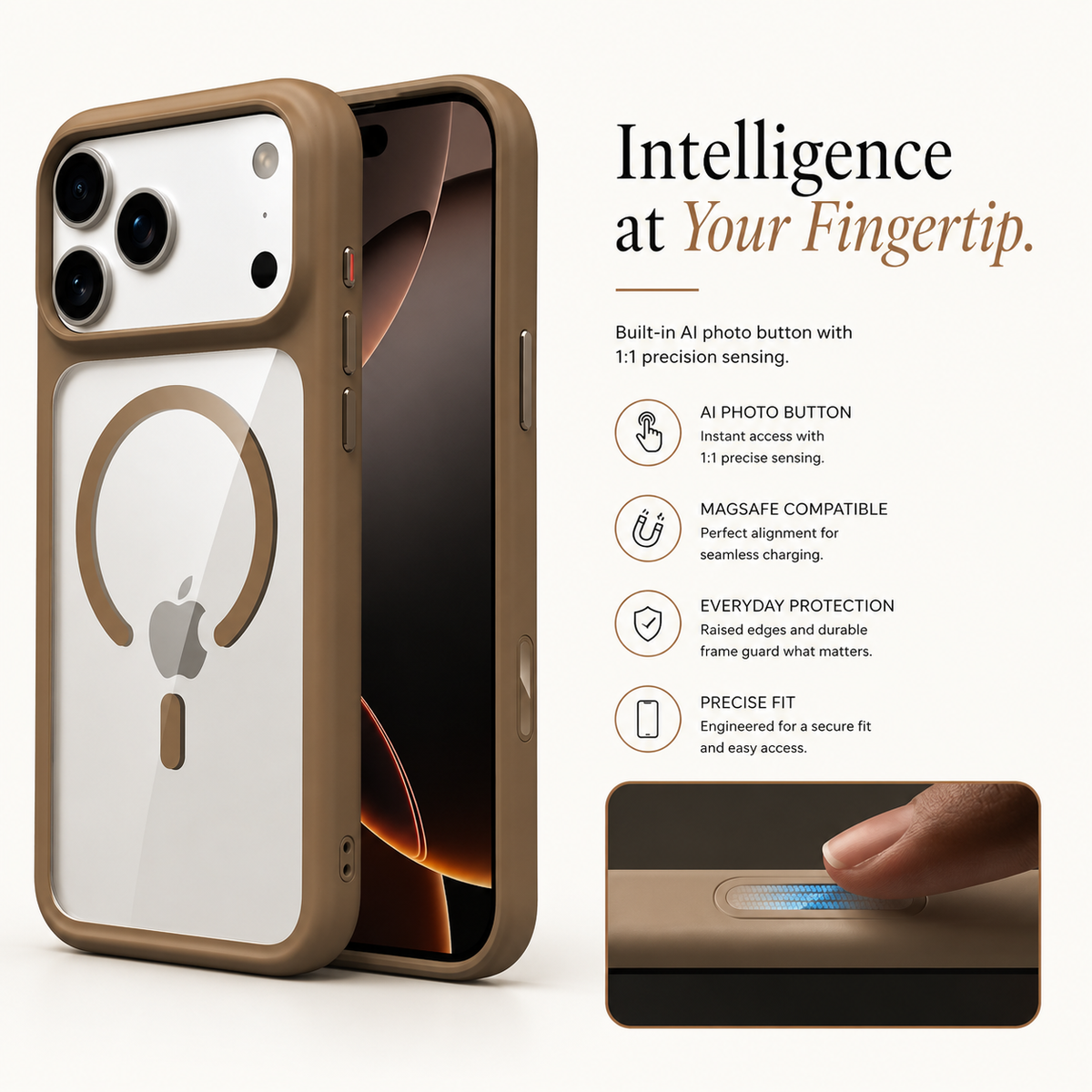 Premium iPhone Case Magnetic Clear Armor Cover MagSafe Compatible Shockproof Camera Protection Anti Scratch Full Coverage