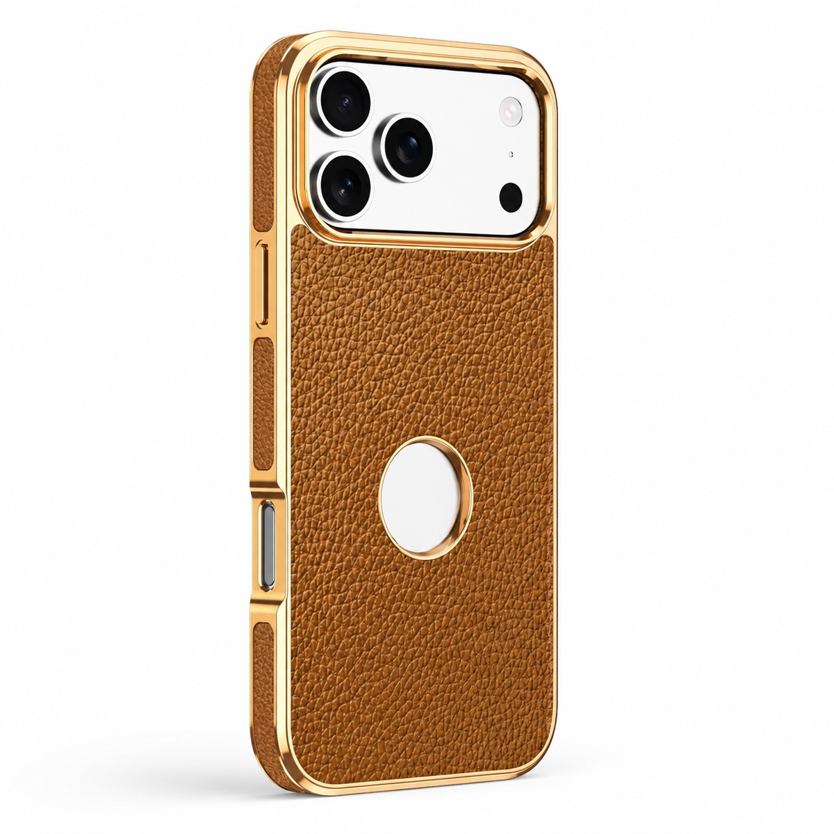 Premium iPhone Case Magnetic Cowhide Leather Cover Lychee Texture Slim Protective Anti Fingerprint Grip