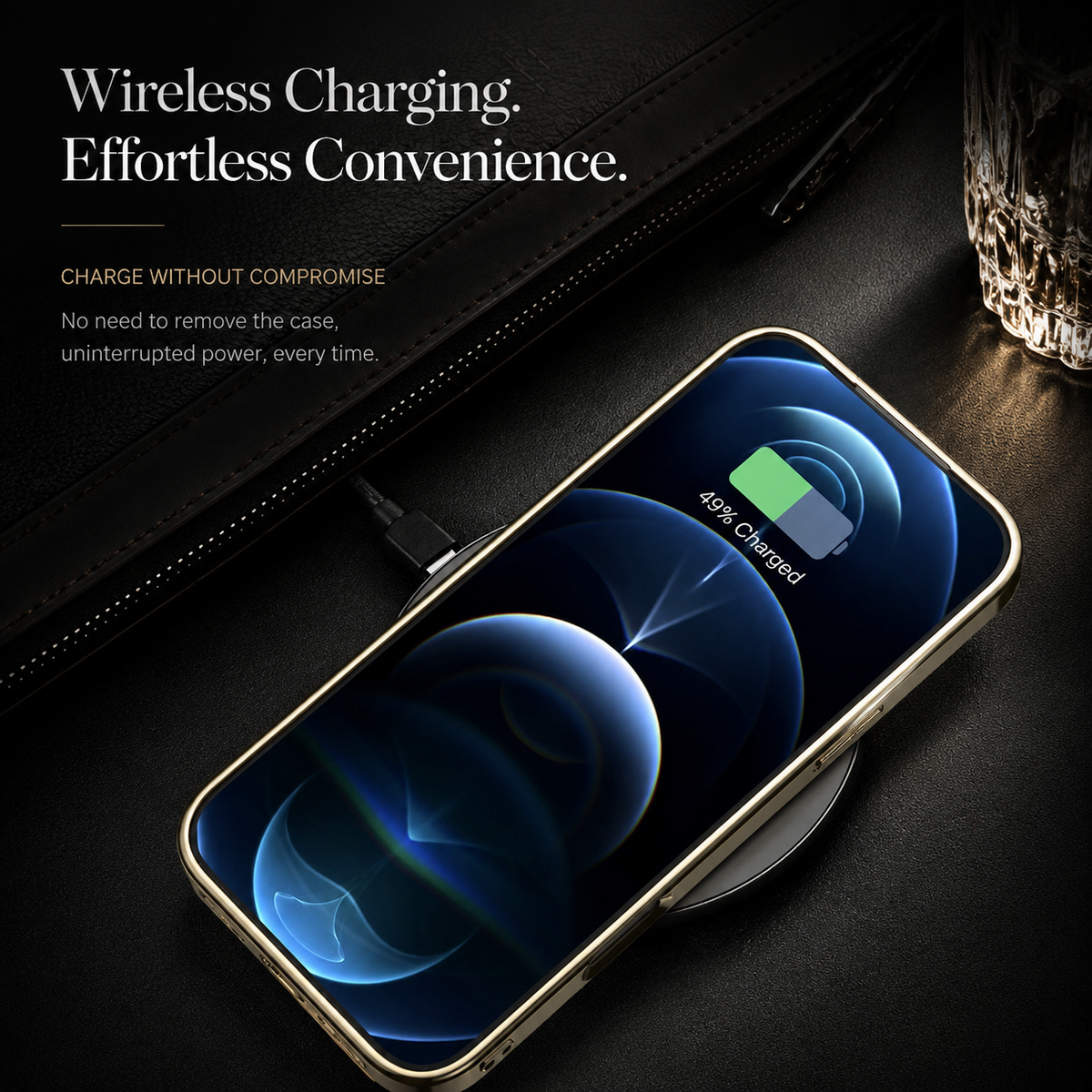 Premium iPhone Case Magnetic Leather Protective Cover Rotating Ring Holder Shockproof Full Lens Protection Slim PC TPU Full Coverage