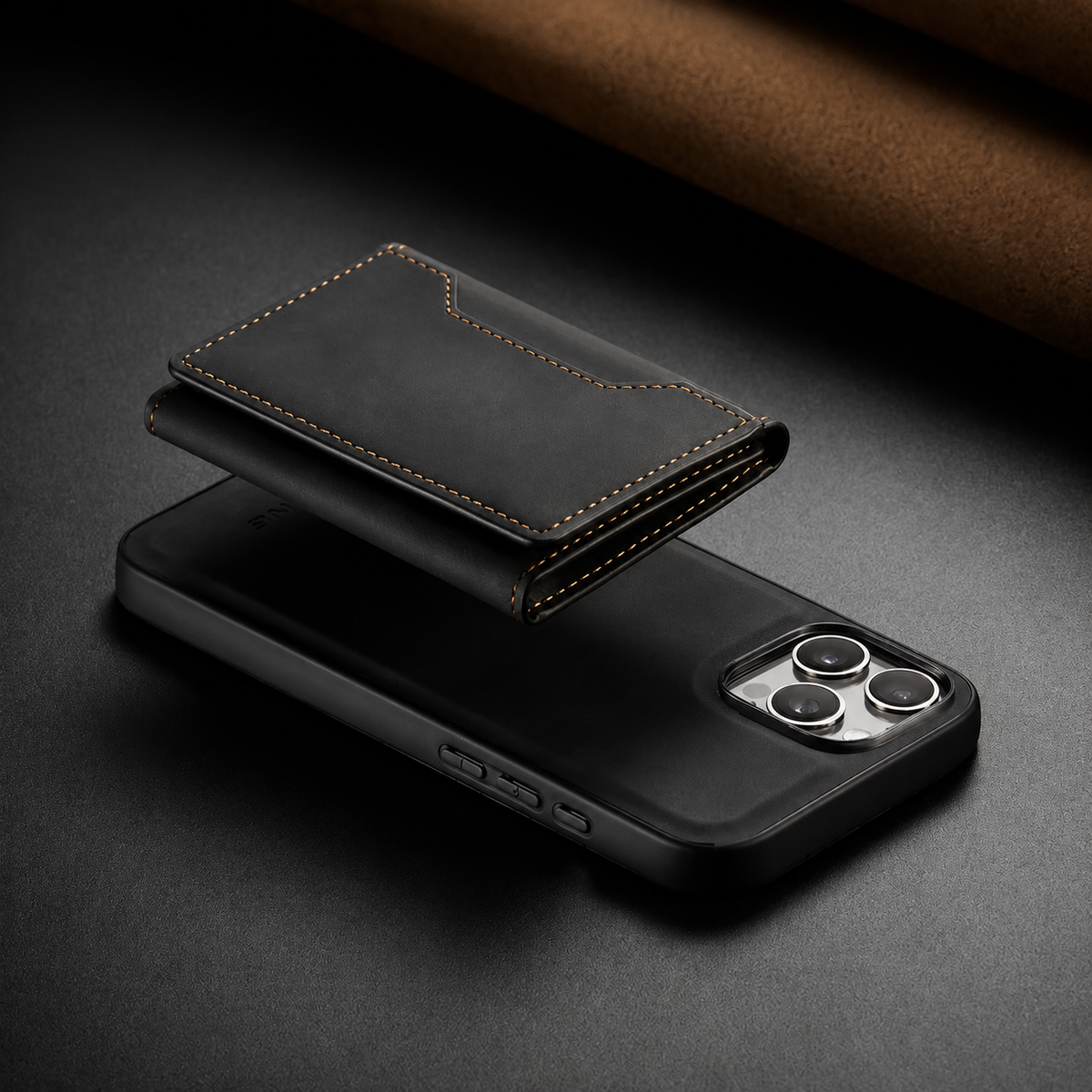 Premium iPhone Case Magnetic Leather Wallet Cover Kickstand Card Holder Money Storage Shockproof Protective Design