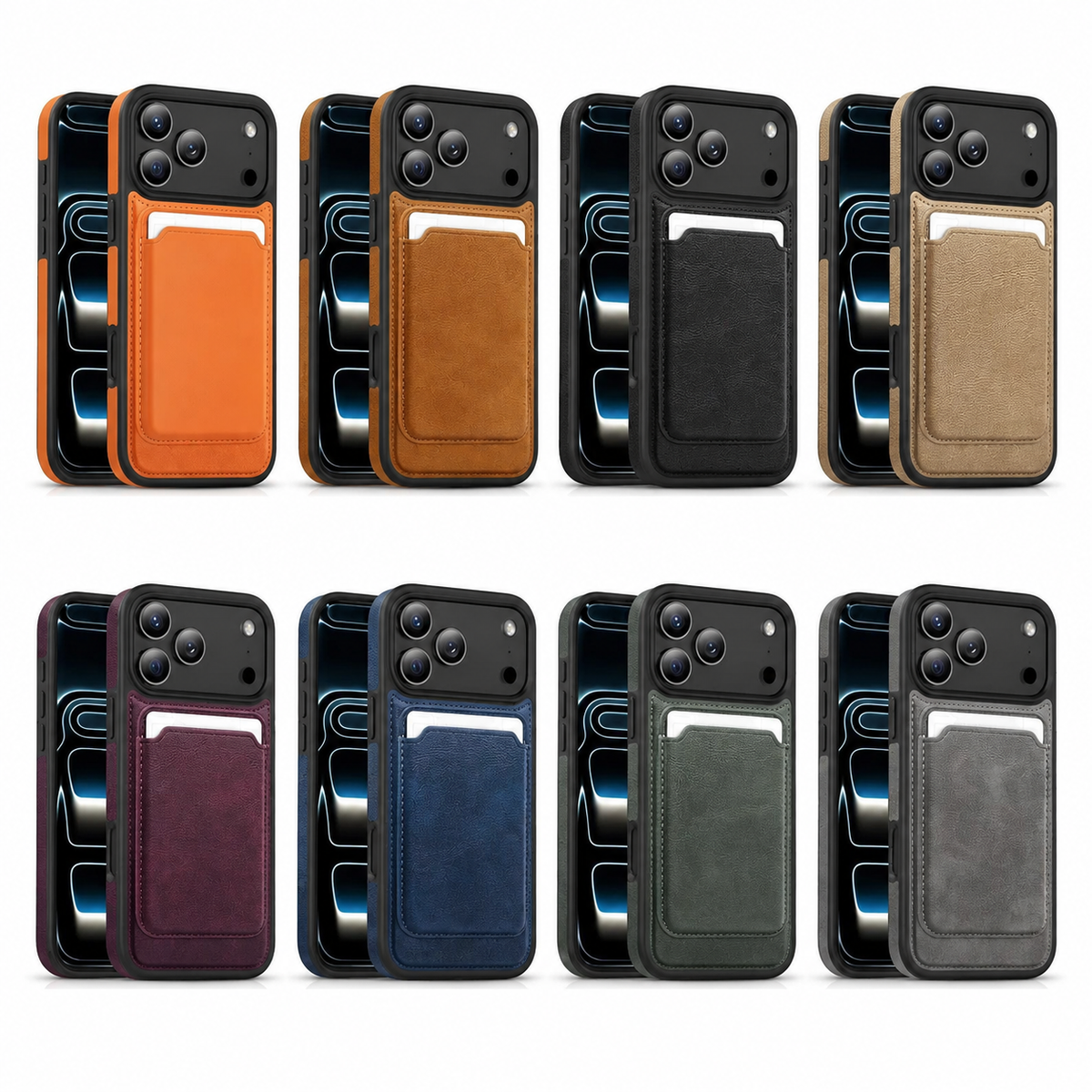 Premium iPhone Case Magnetic RFID Leather Wallet Cover Card Holder MagSafe Shockproof Secure Storage Protection