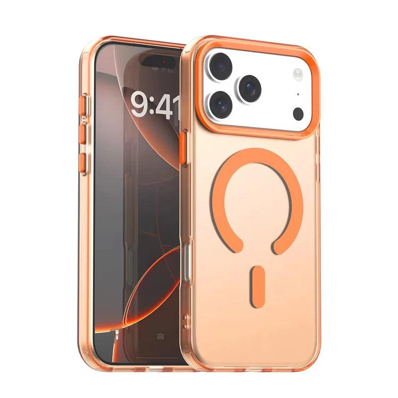Premium iPhone Case Matte Candy Clear Magnetic Soft Cover MagSafe Compatible Shockproof Anti Fingerprint Non Slip Protective Case