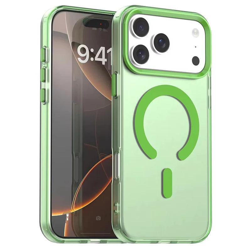 Premium iPhone Case Matte Candy Clear Magnetic Soft Cover MagSafe Compatible Shockproof Anti Fingerprint Non Slip Protective Case