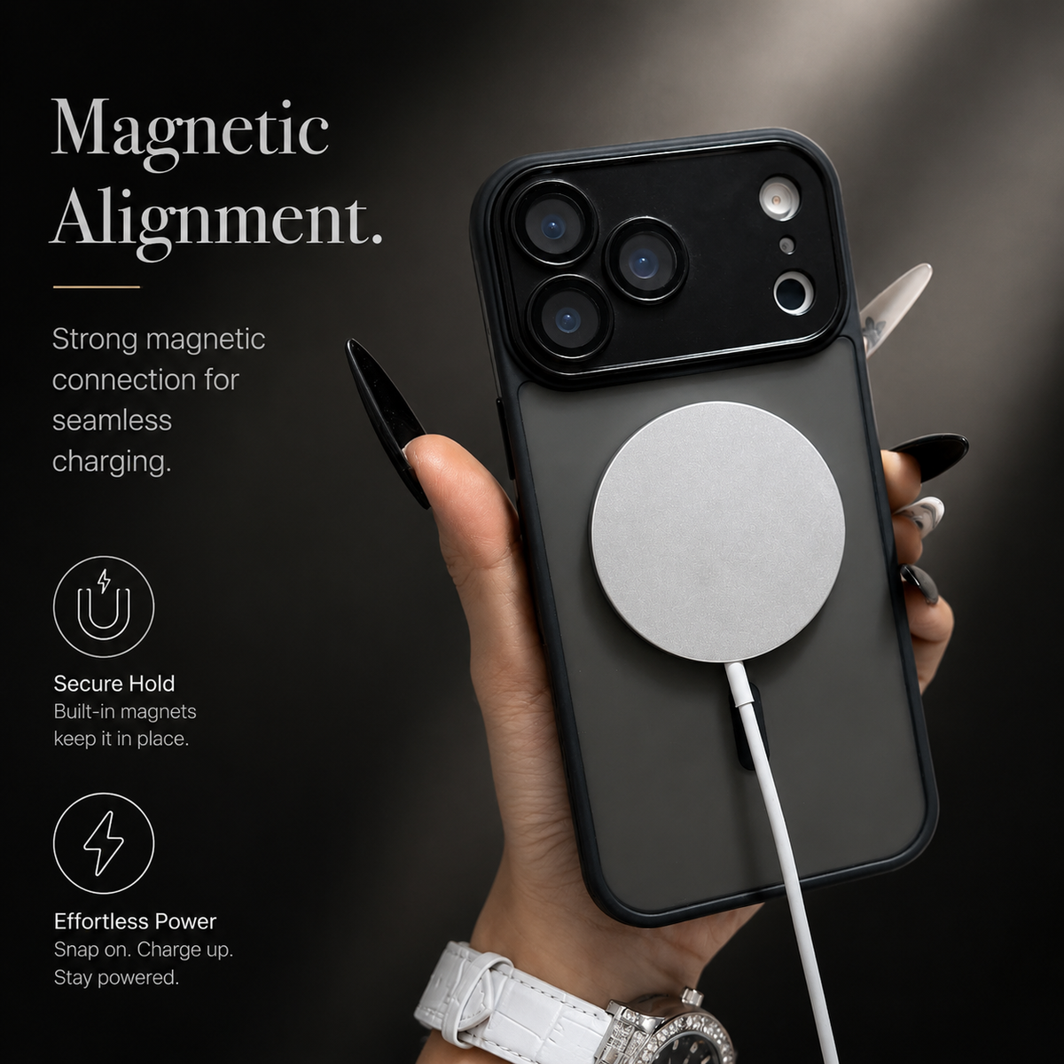 Premium iPhone Case Matte Magnetic Translucent Cover with MagSafe Wireless Charging Support Shockproof Anti Fingerprint PC TPU Protective Design