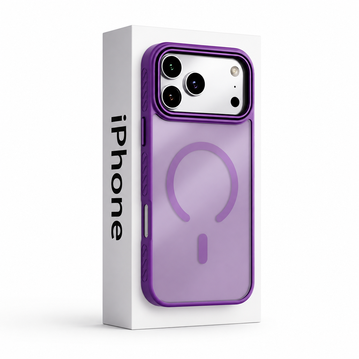 Premium iPhone Case Matte Transparent Magnetic Cover with MagSafe Wireless Charging Support Shockproof PC TPU Protective Design