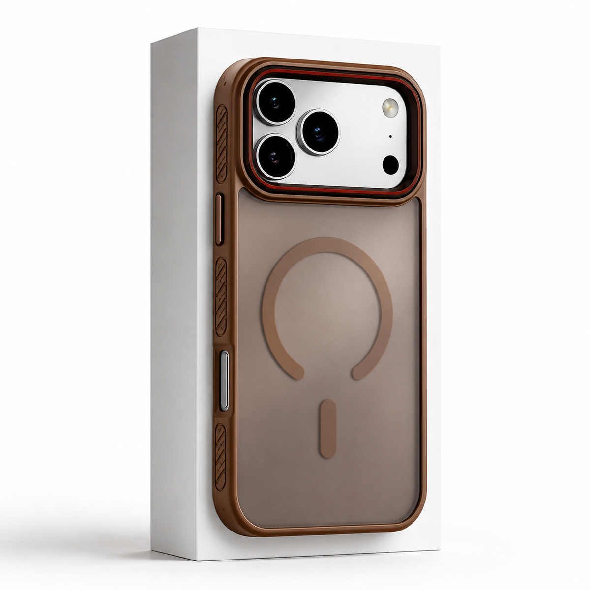 Premium iPhone Case Matte Transparent Magnetic Cover with MagSafe Wireless Charging Support Shockproof PC TPU Protective Design