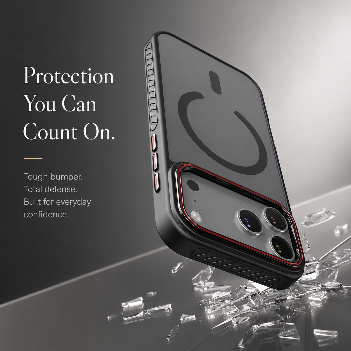 Premium iPhone Case Matte Transparent Magnetic Cover with MagSafe Wireless Charging Support Shockproof PC TPU Protective Design