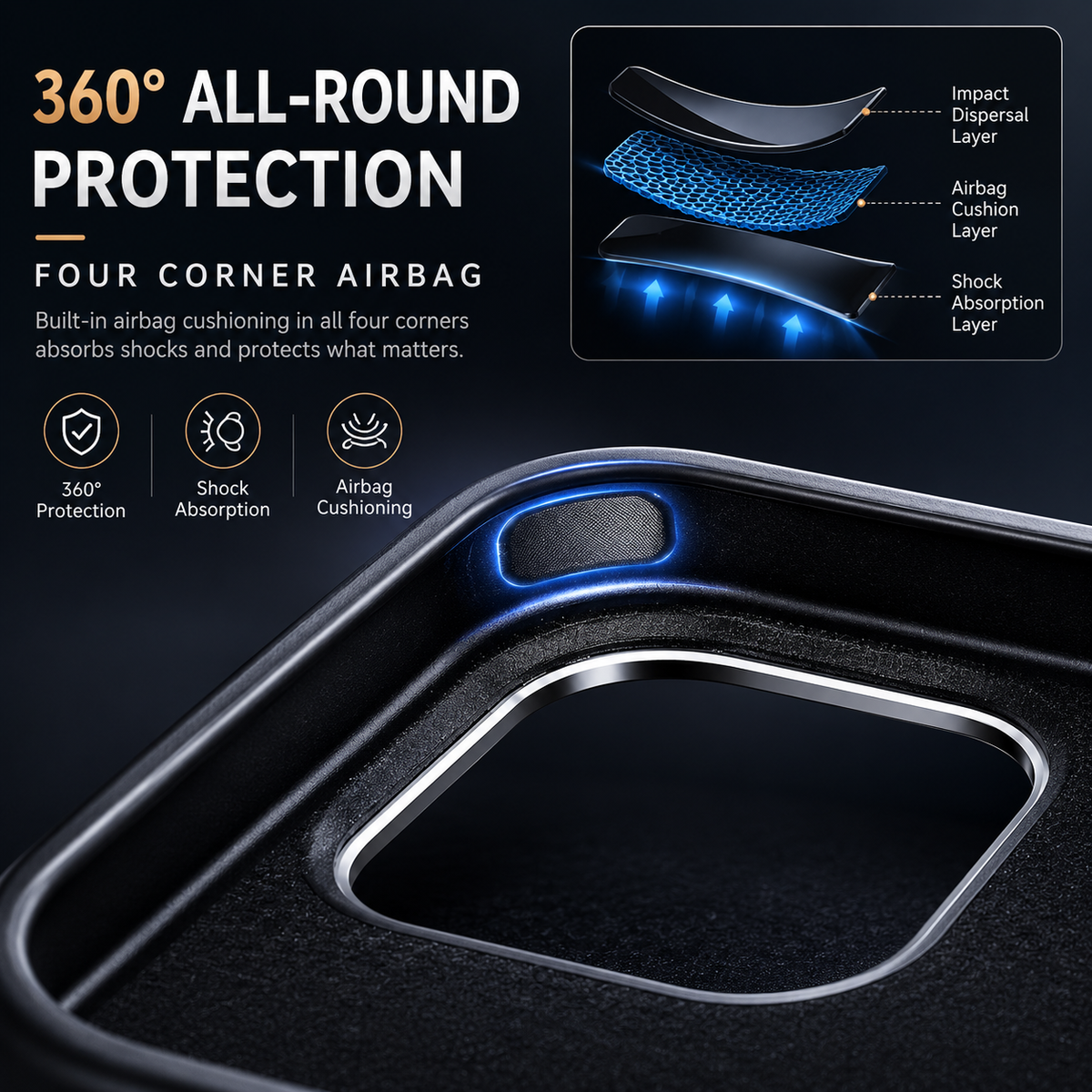Premium iPhone Case Metal Frame Carbon Fiber Aramid Armor Cover Shockproof Full Coverage Wireless Charging Compatible Protective Design
