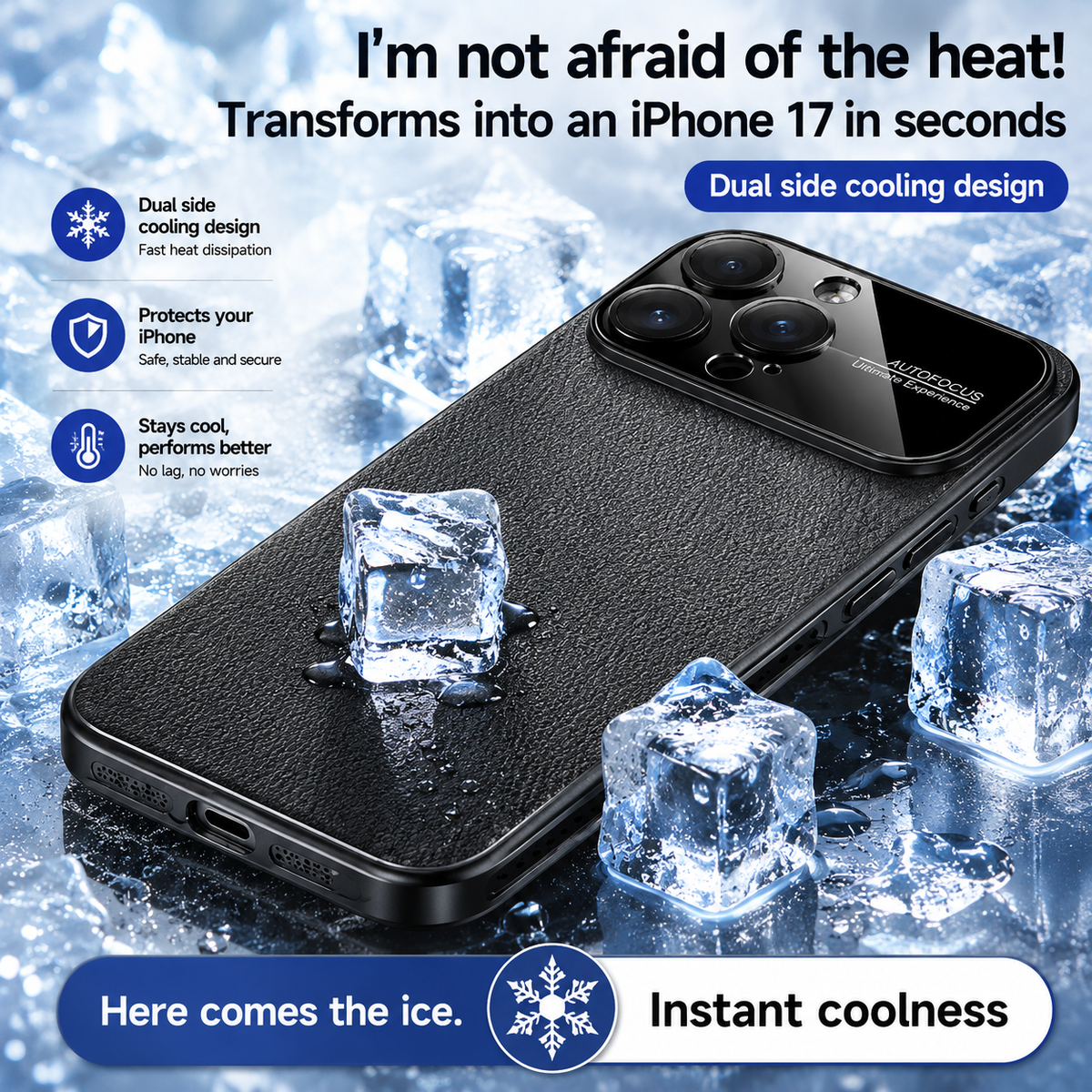 Premium iPhone Case Plain Leather Magnetic Cover MagSafe Compatible Anti Fingerprint Anti Scratch Slim Half Wrapped Protective Case with Heat Dissipation Side Vents