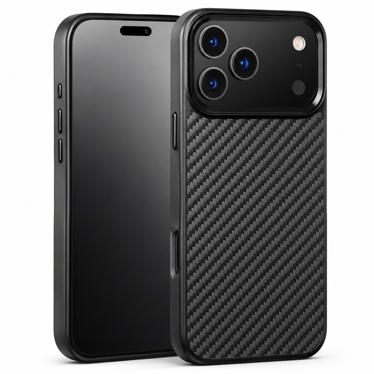 Premium iPhone Case Real Aramid Kevlar Fiber Full Coverage Magnetic Cover with Wireless Charging MagSafe Compatible Protective Design