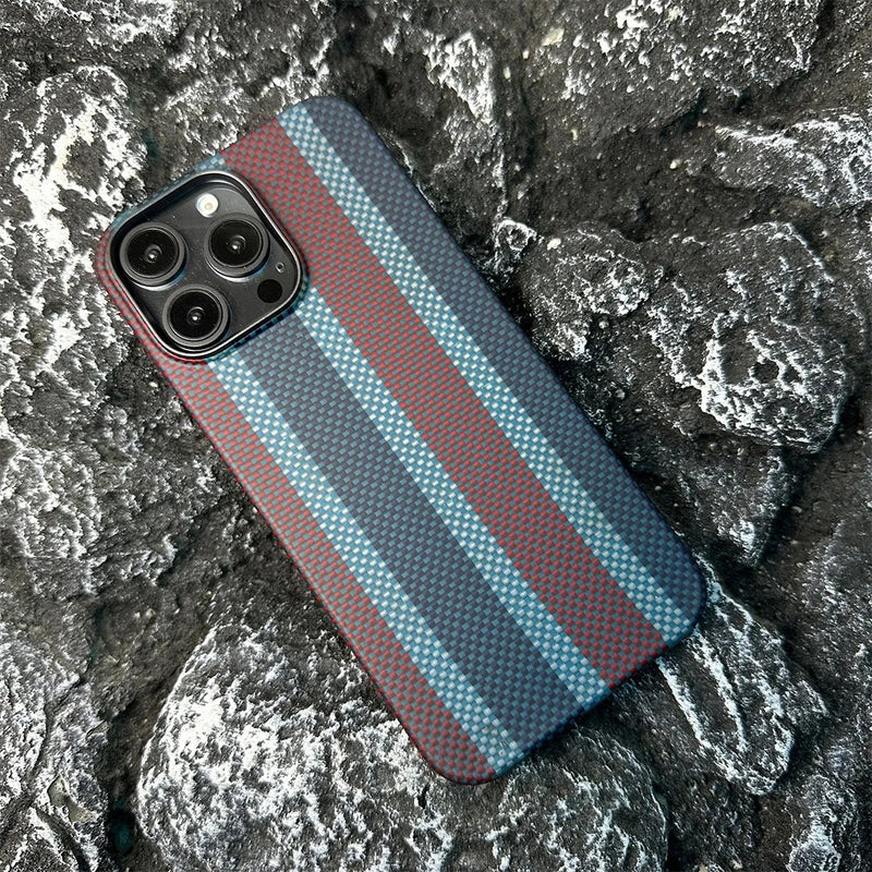Premium iPhone Case Real Carbon Fiber Aramid Ultra Thin Full Coverage Cover Shockproof Anti Fingerprint Lightweight Protective Design