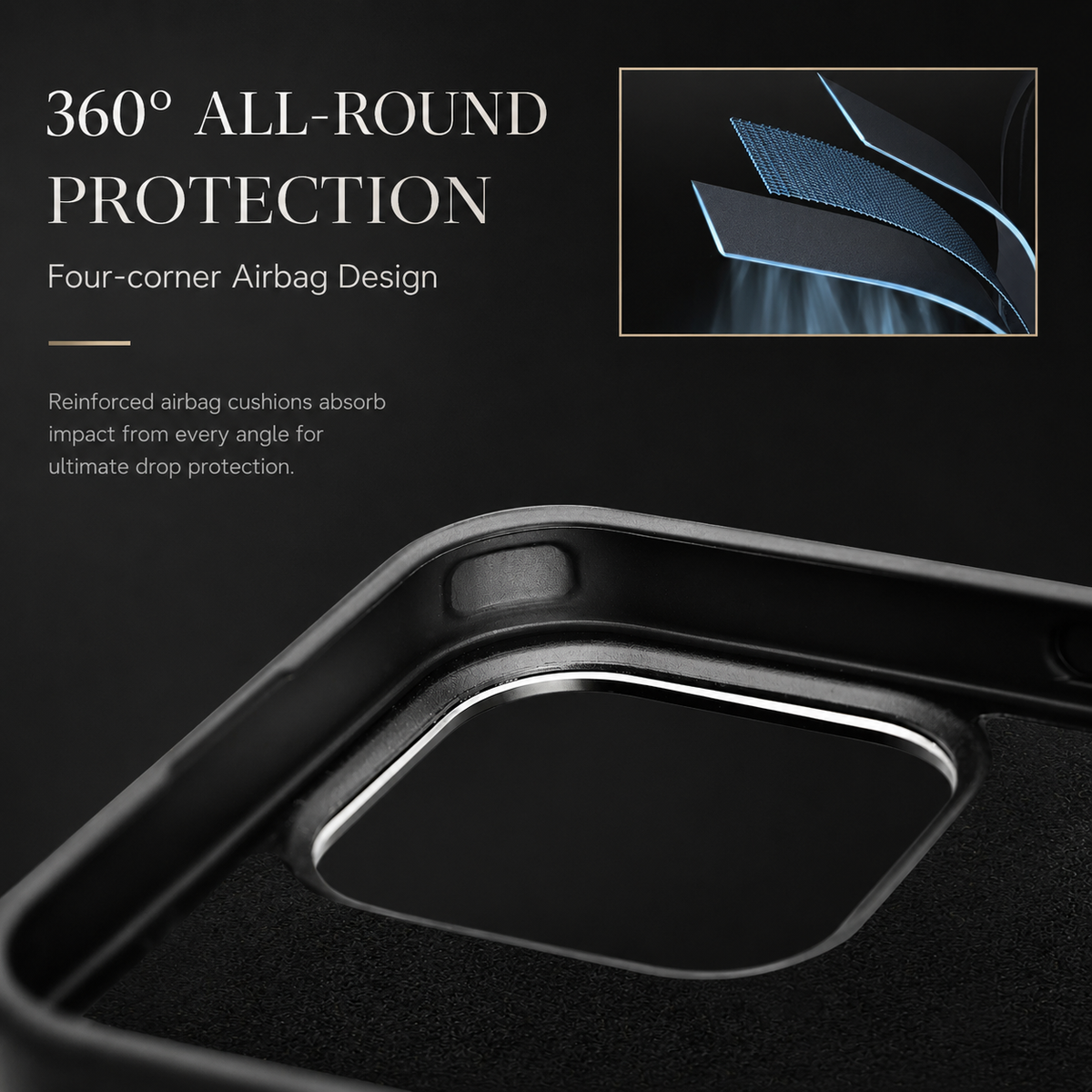 Premium iPhone Case Real Forged Carbon Fiber MagSafe Cover Metal Lens Accents Shockproof Dual Layer Protection