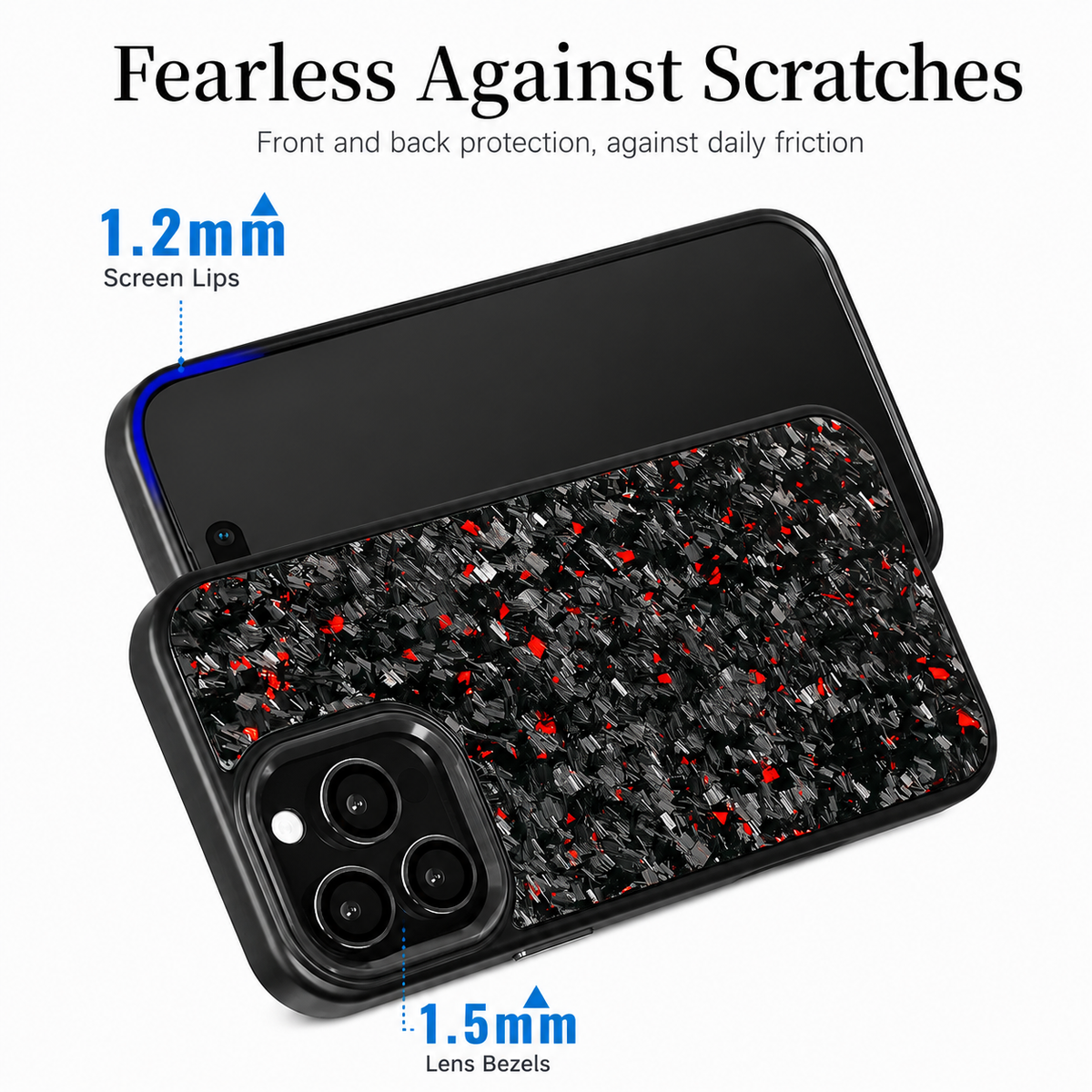 Premium iPhone Case Real Forged Carbon Fiber MagSafe Cover Metal Lens Protection Shockproof Dual Layer Lightweight Full Coverage Protective Case