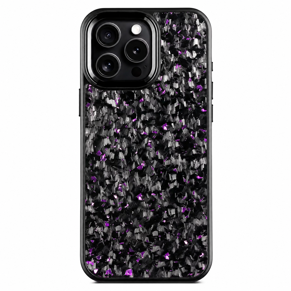 Premium iPhone Case Real Forged Carbon Fiber MagSafe Cover Metal Lens Protection Shockproof Dual Layer Lightweight Full Coverage Protective Case