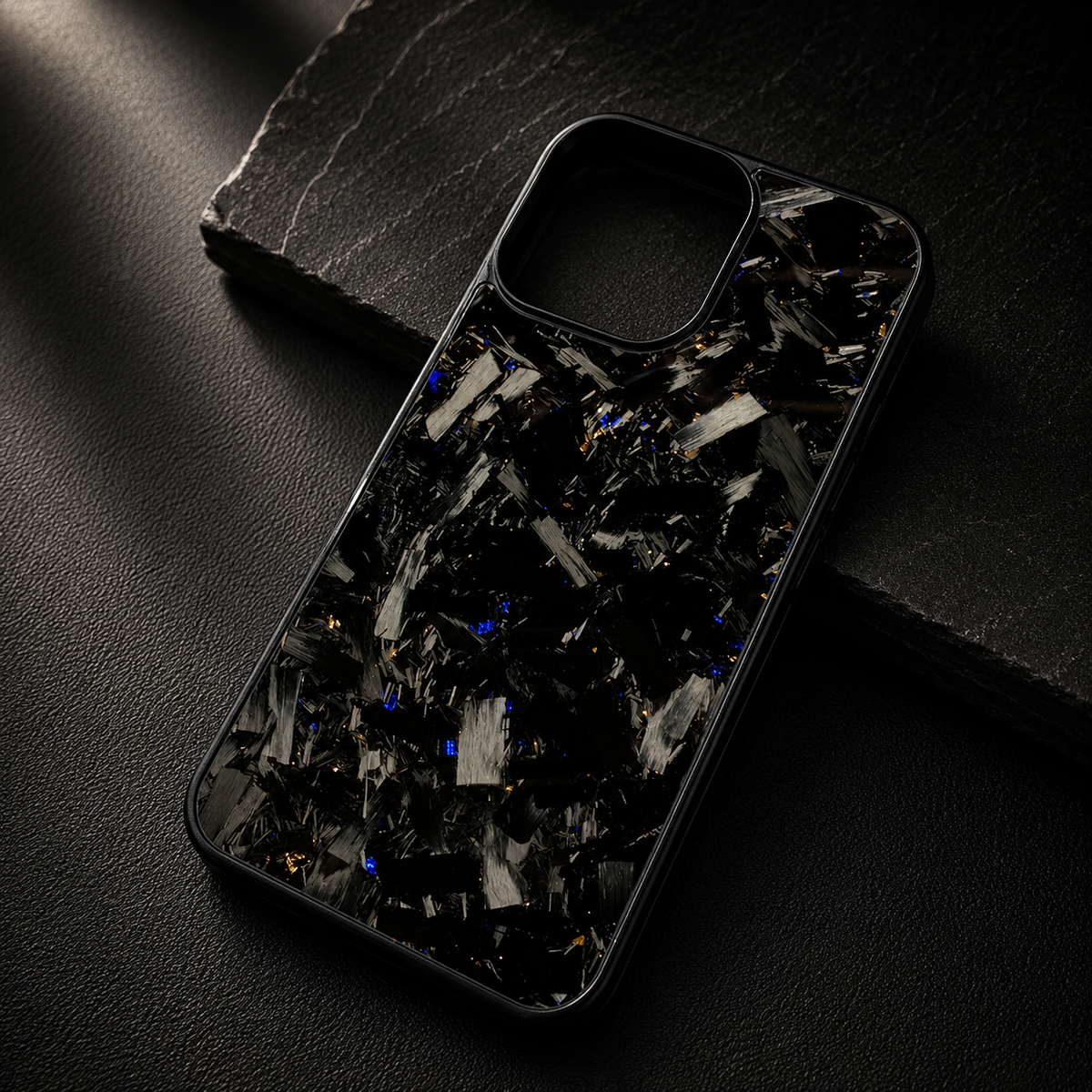 Premium iPhone Case Real Glossy Forged Carbon Fiber MagSafe Cover Textured TPU Hybrid Shockproof Lightweight Full Coverage Protective Case