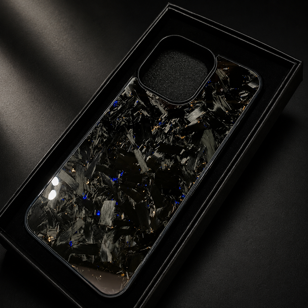 Premium iPhone Case Real Glossy Forged Carbon Fiber MagSafe Cover Textured TPU Hybrid Shockproof Lightweight Full Coverage Protective Case