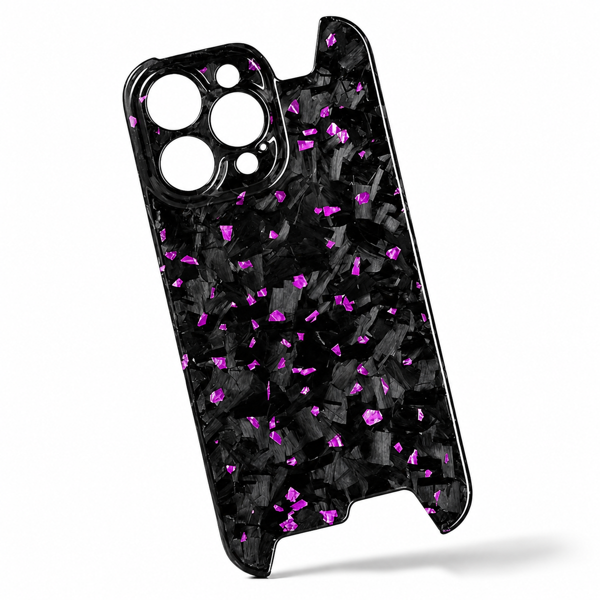 Premium iPhone Case Real Glossy Forged Carbon Fiber Ultra Thin Lightweight Slim Half Wrapped Protective Cover