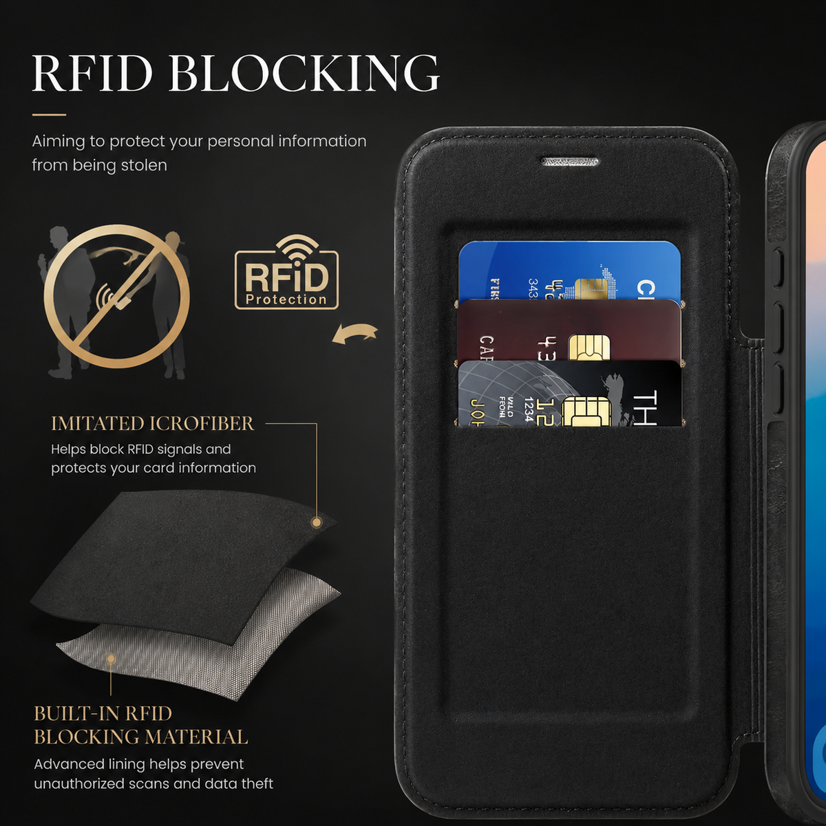 Premium iPhone Case Retro Flip Leather Wallet Cover Magnetic Charging Card Holder Shockproof Protective Full Coverage