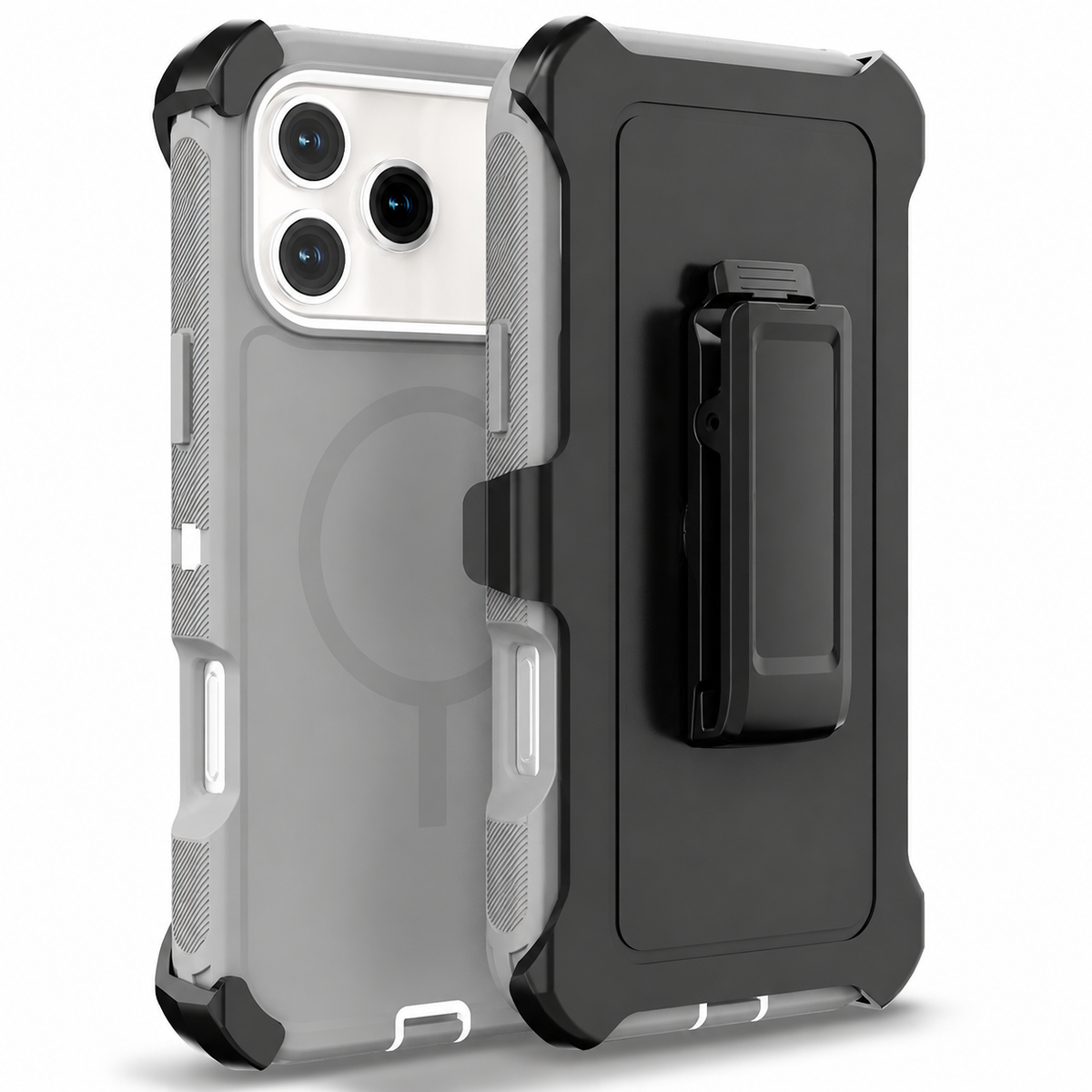 Premium iPhone Case Rugged Defender Protective Cover Shockproof Armor Dual Layer Belt Clip Full Port Protection