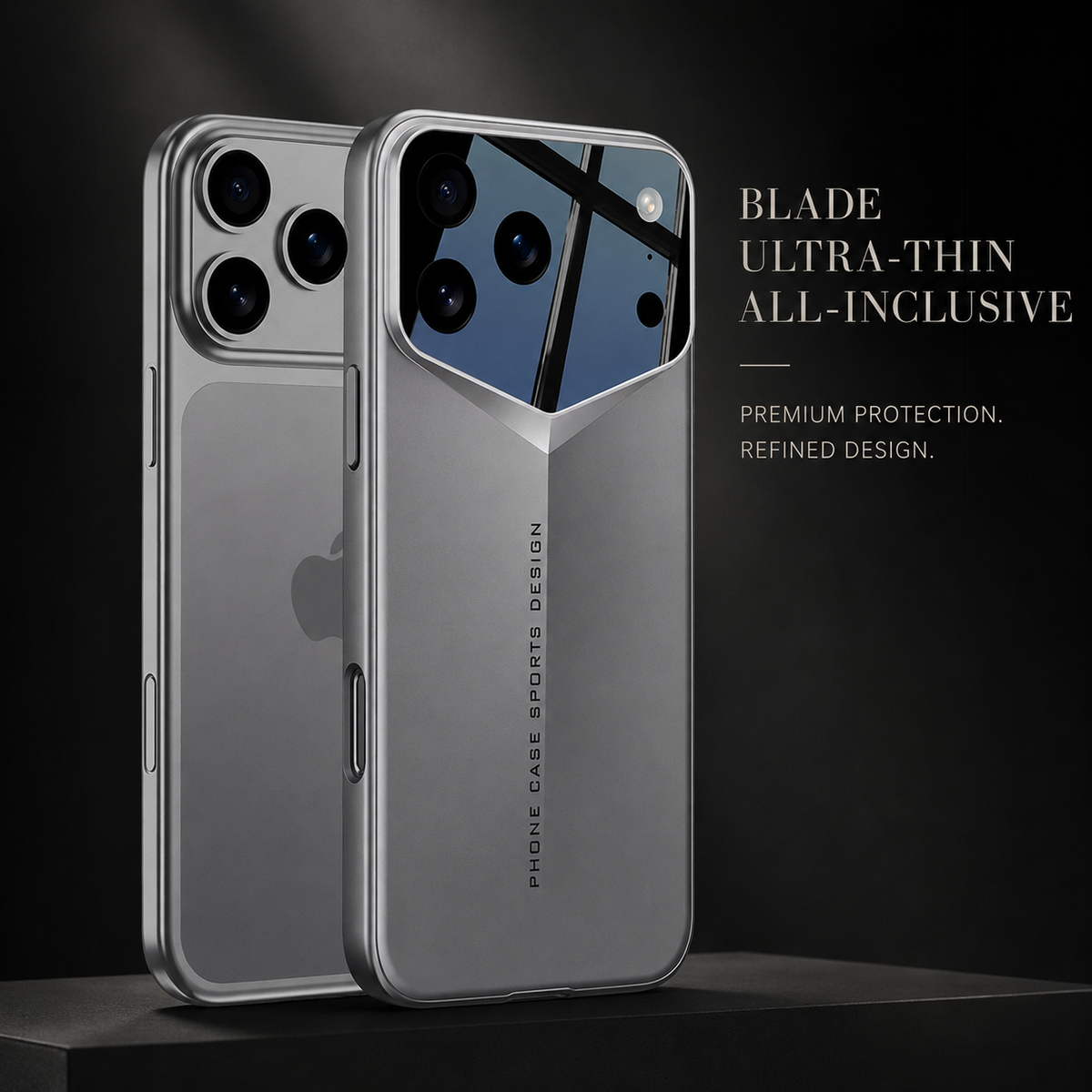 Premium iPhone Case Slim Matte Hard PC Cover Shockproof Fine Hole Lens Protection Full Coverage Protective Case