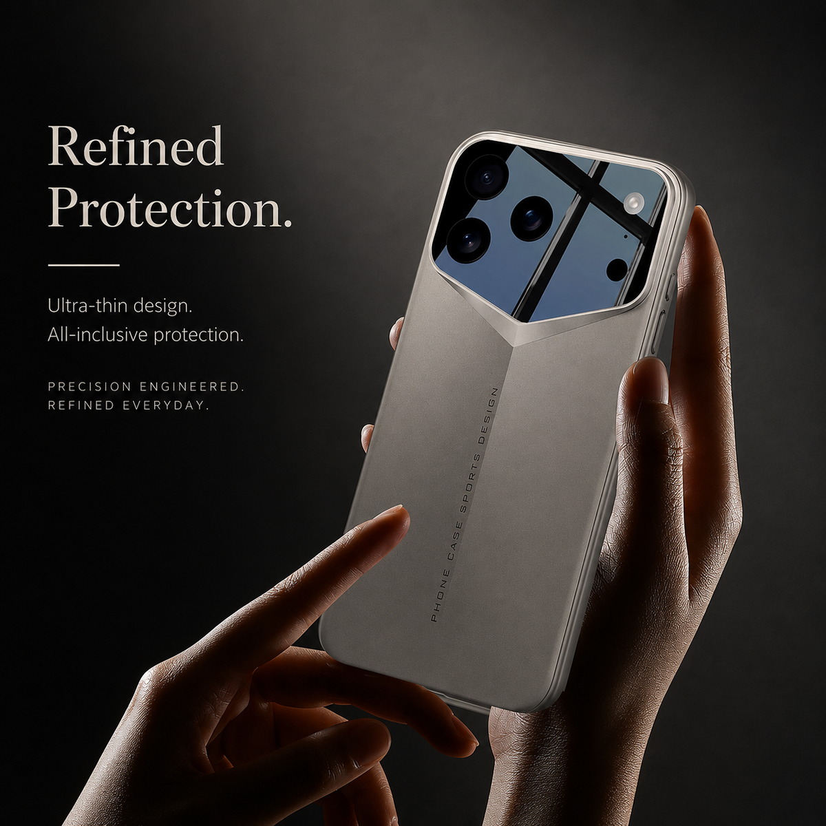 Premium iPhone Case Slim Matte Hard PC Cover Shockproof Fine Hole Lens Protection Full Coverage Protective Case