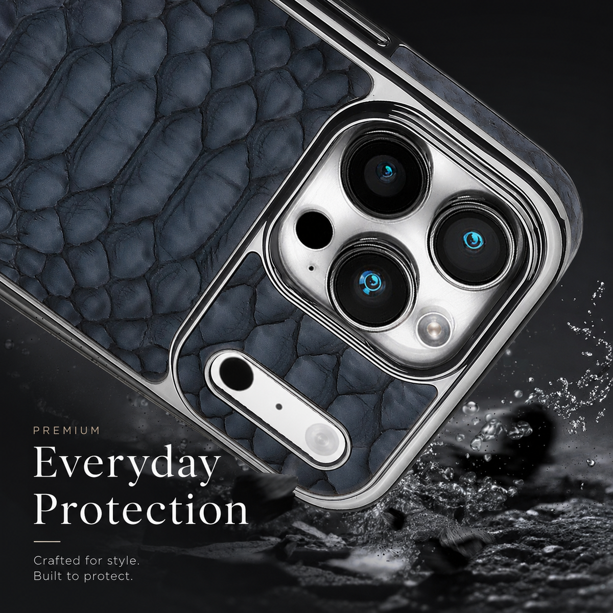 Premium iPhone Case Snake Pattern Leather Cover Soft Flannel Lining Protective Fashion Case