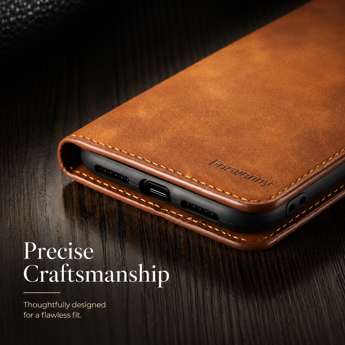 Premium iPhone Case Suede Leather Wallet Flip Cover Card Holder Magnetic Closure Full Body Protection