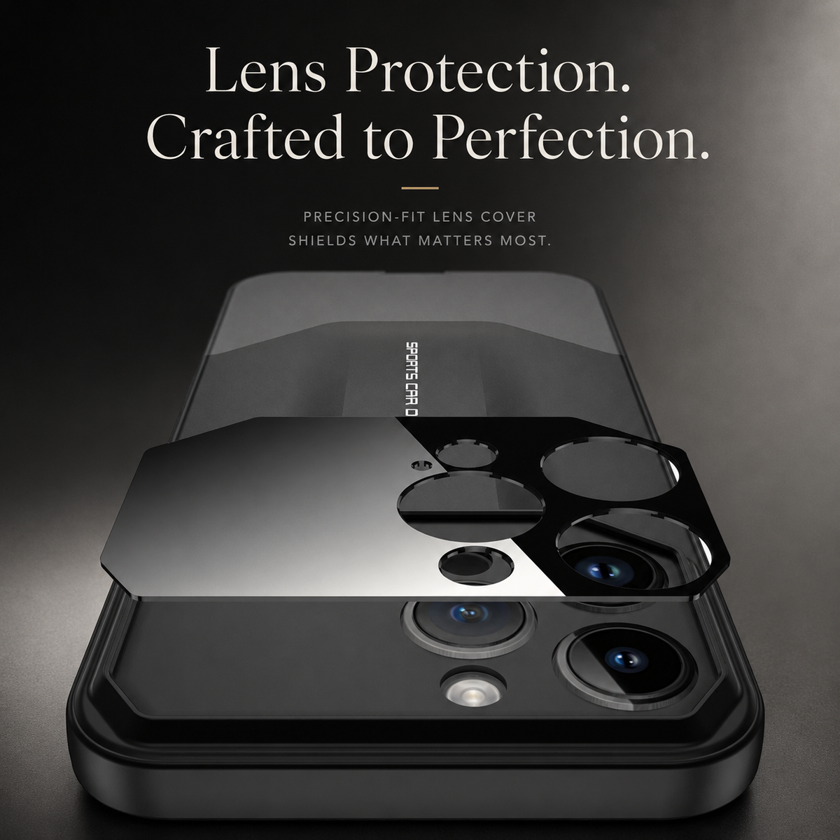 Premium iPhone Case Supercar Design Shockproof Hard PC Cover Camera Protection Luxury Protective Case