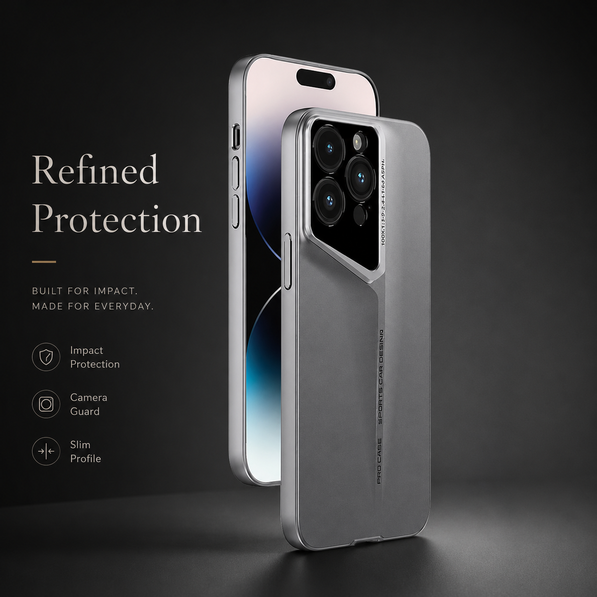 Premium iPhone Case Ultra Slim Hard PC Cover Magnetic Matte Blade Texture Frosted Lens Protection Non Slip Protective Case