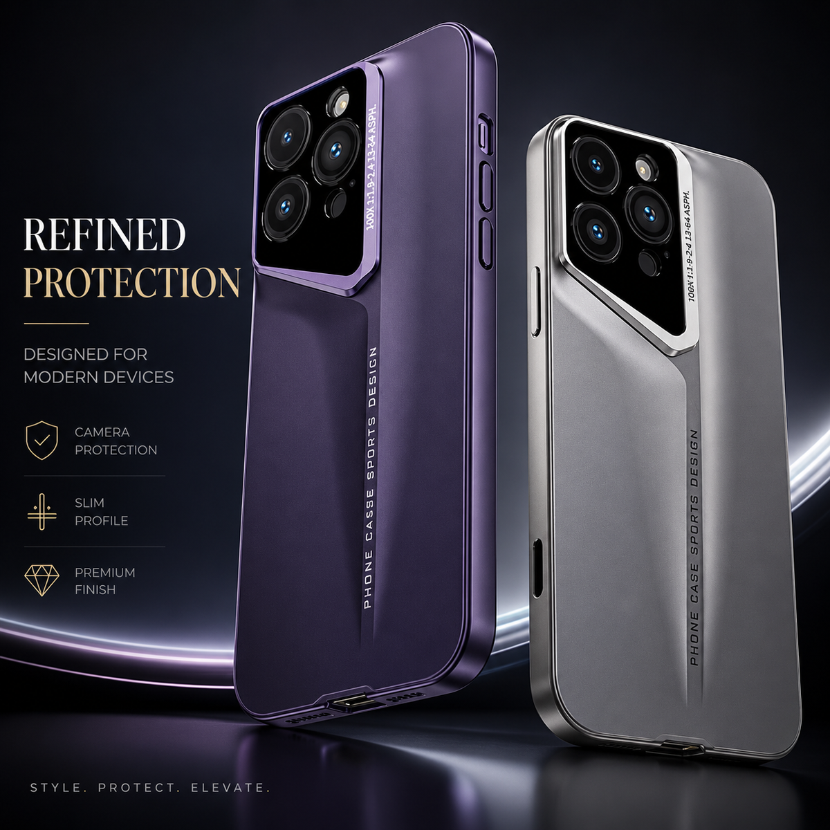 Premium iPhone Case Ultra Slim Matte Hard PC Shockproof Cover with Frosted Lens Protection Anti Fingerprint Non Slip Design