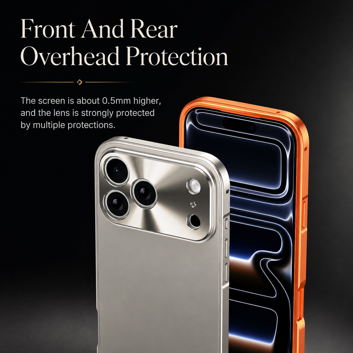 Premium iPhone Case Ultra Thin Aluminum Alloy Frame Cover Frosted Matte Backplate Shockproof Camera Lens Protection