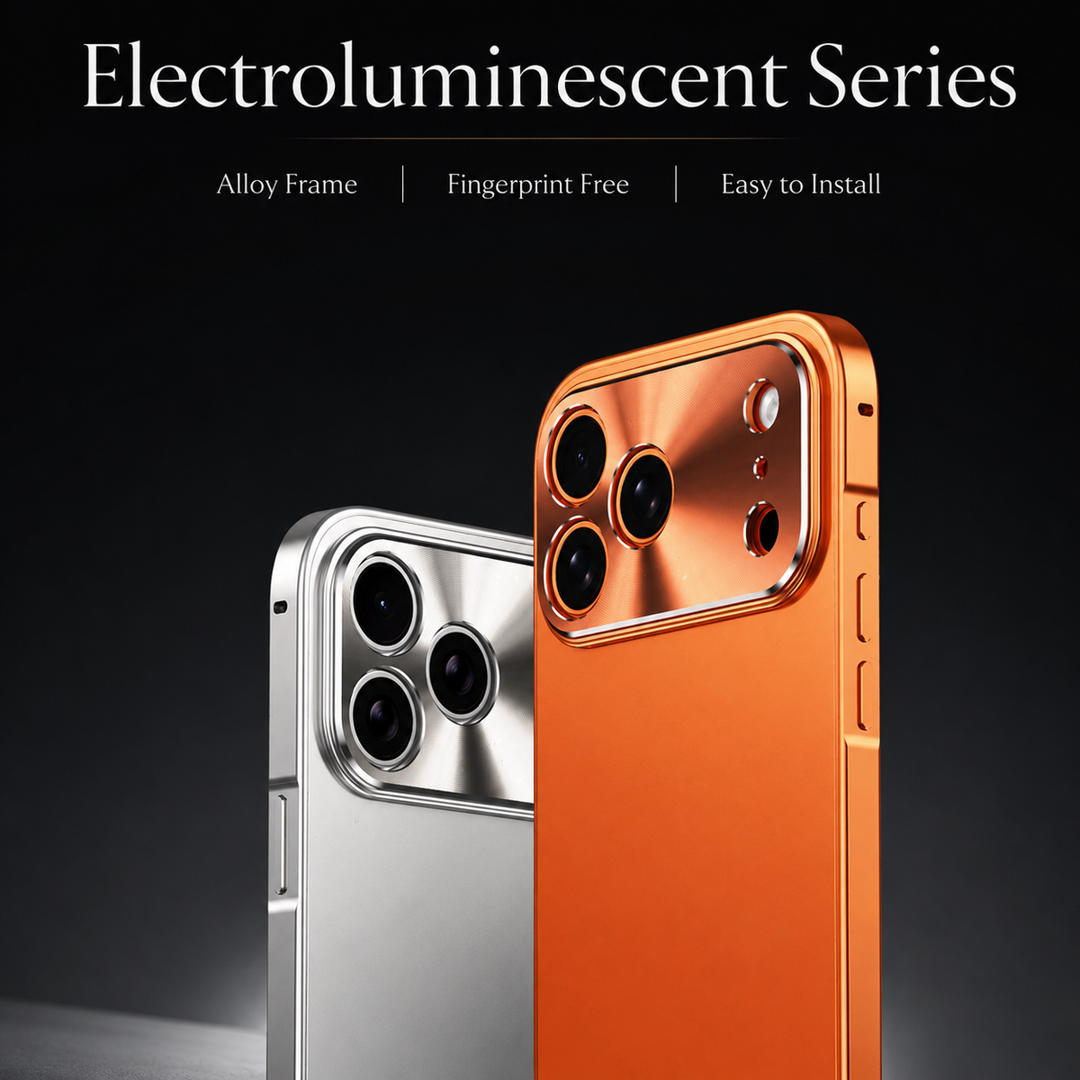 Premium iPhone Case Ultra Thin Aluminum Alloy Frame Cover Frosted Matte Backplate Shockproof Camera Lens Protection