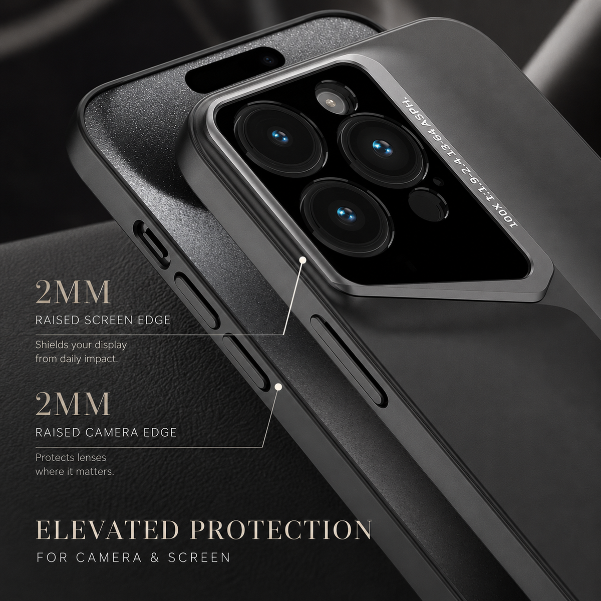 Premium iPhone Case Ultra Thin Titanium Blade Cover Shockproof Lens Protection Lightweight PC Protective Case