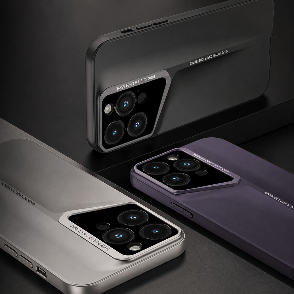 Premium iPhone Case Ultra Thin Titanium Blade Cover Shockproof Lens Protection Lightweight Protective Case