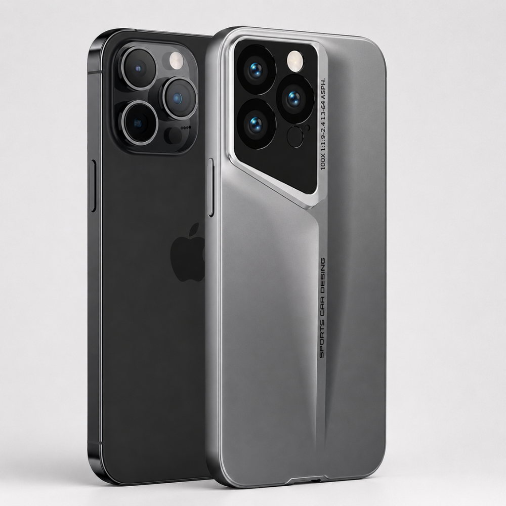 Premium iPhone Case Ultra Thin Titanium Blade Cover Shockproof Lens Protection Lightweight Protective Case