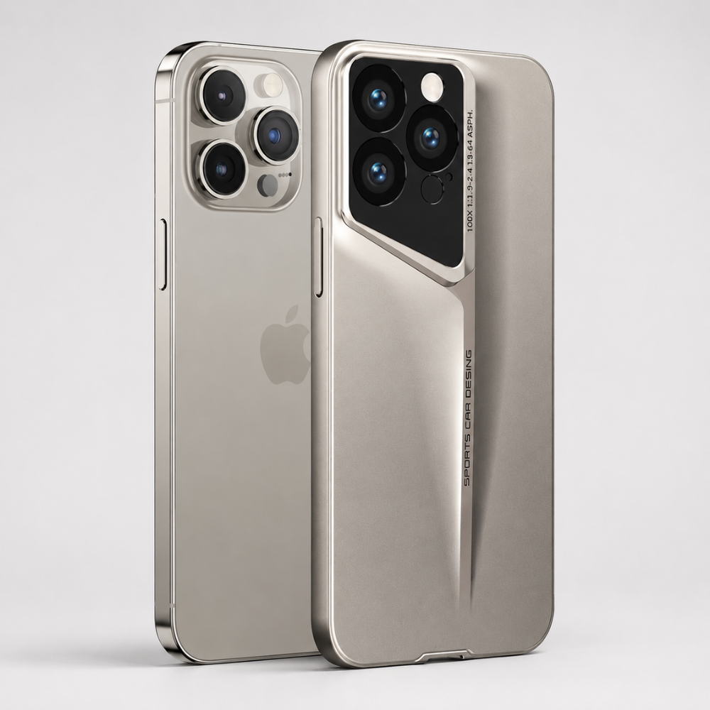 Premium iPhone Case Ultra Thin Titanium Blade Cover Shockproof Lens Protection Lightweight Protective Case