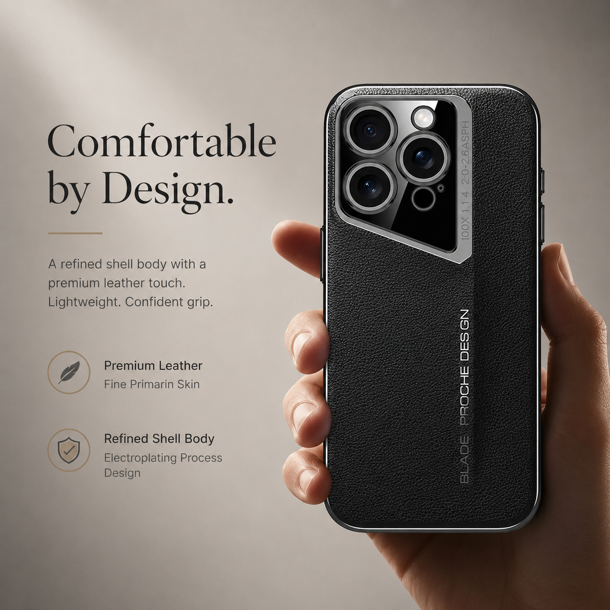 Premium iPhone Case Ultra Thin Titanium Style Cover Shockproof Lens Protection Non Slip Lightweight Protective Case