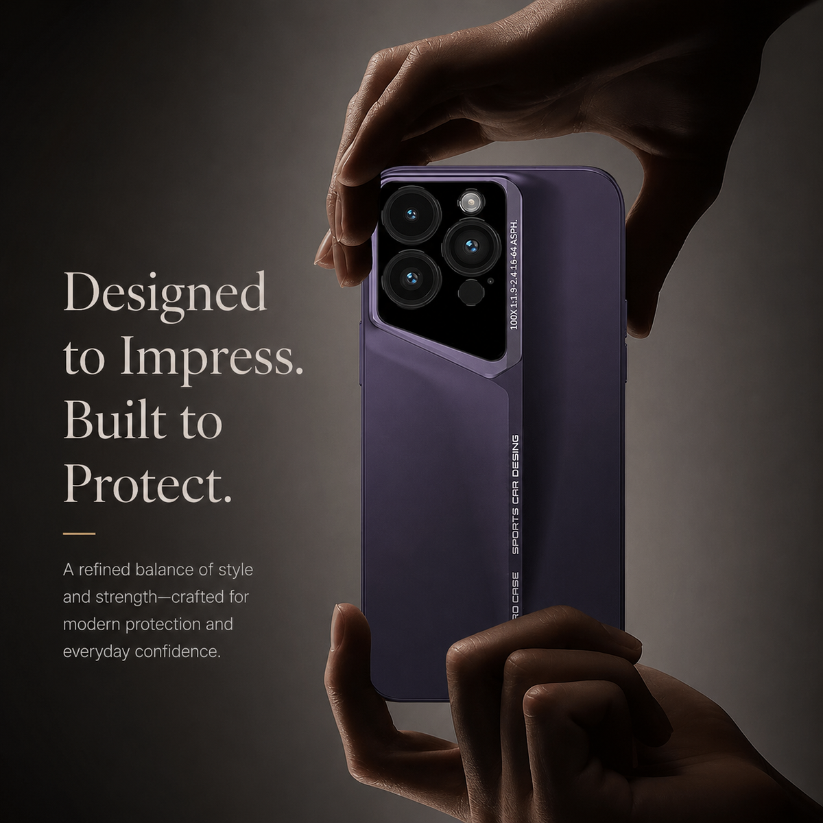 Premium iPhone Case Ultra Thin Titanium Style Cover Shockproof Lens Protection Non Slip Lightweight Protective Case
