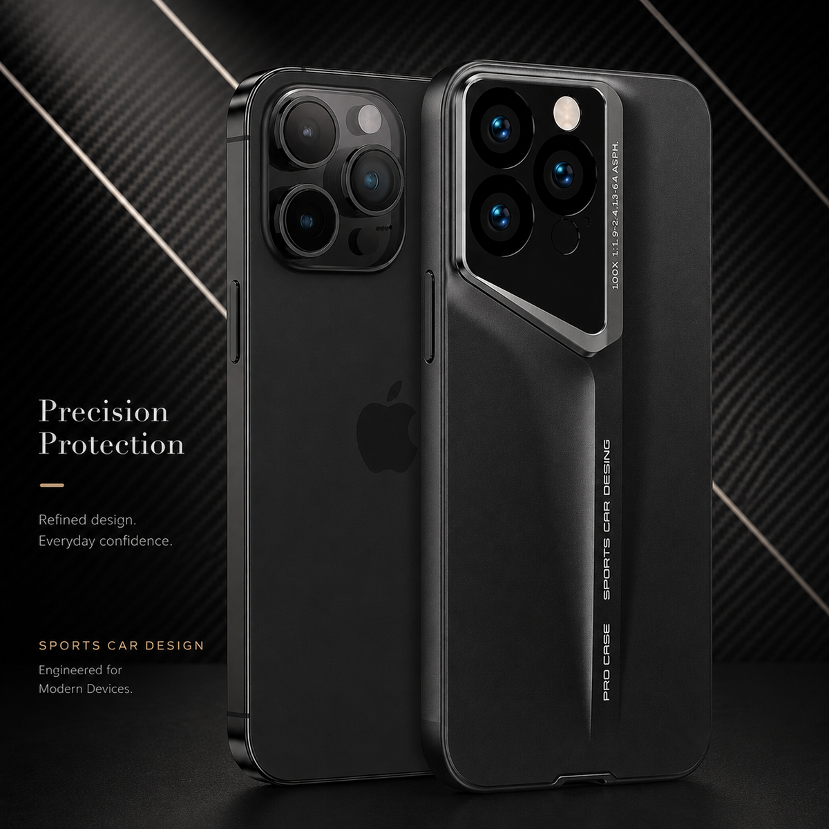 Premium iPhone Case Ultra Thin Titanium Style Cover Shockproof Lens Protection Non Slip Lightweight Protective Case