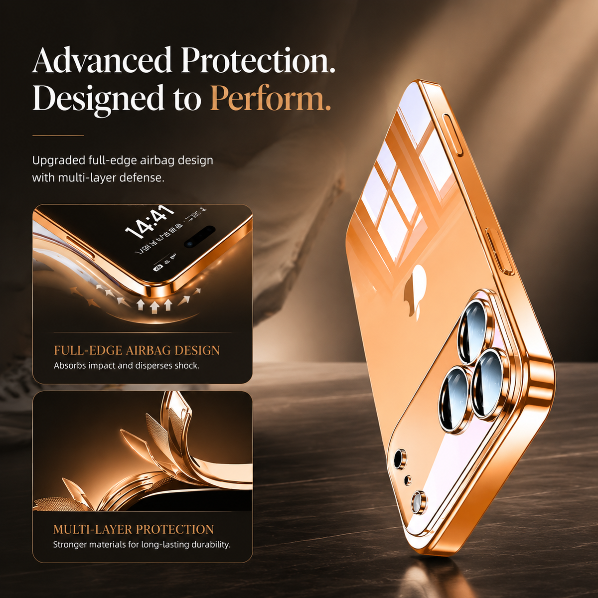 Premium iPhone Case Ultra Thin Transparent TPU Cover Full Lens Protection Shockproof Anti Fingerprint Non Slip Design