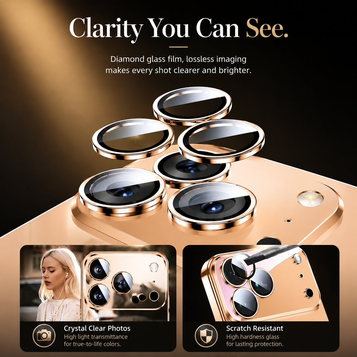 Premium iPhone Case Ultra Thin Transparent TPU Cover Full Lens Protection Shockproof Anti Fingerprint Non Slip Design