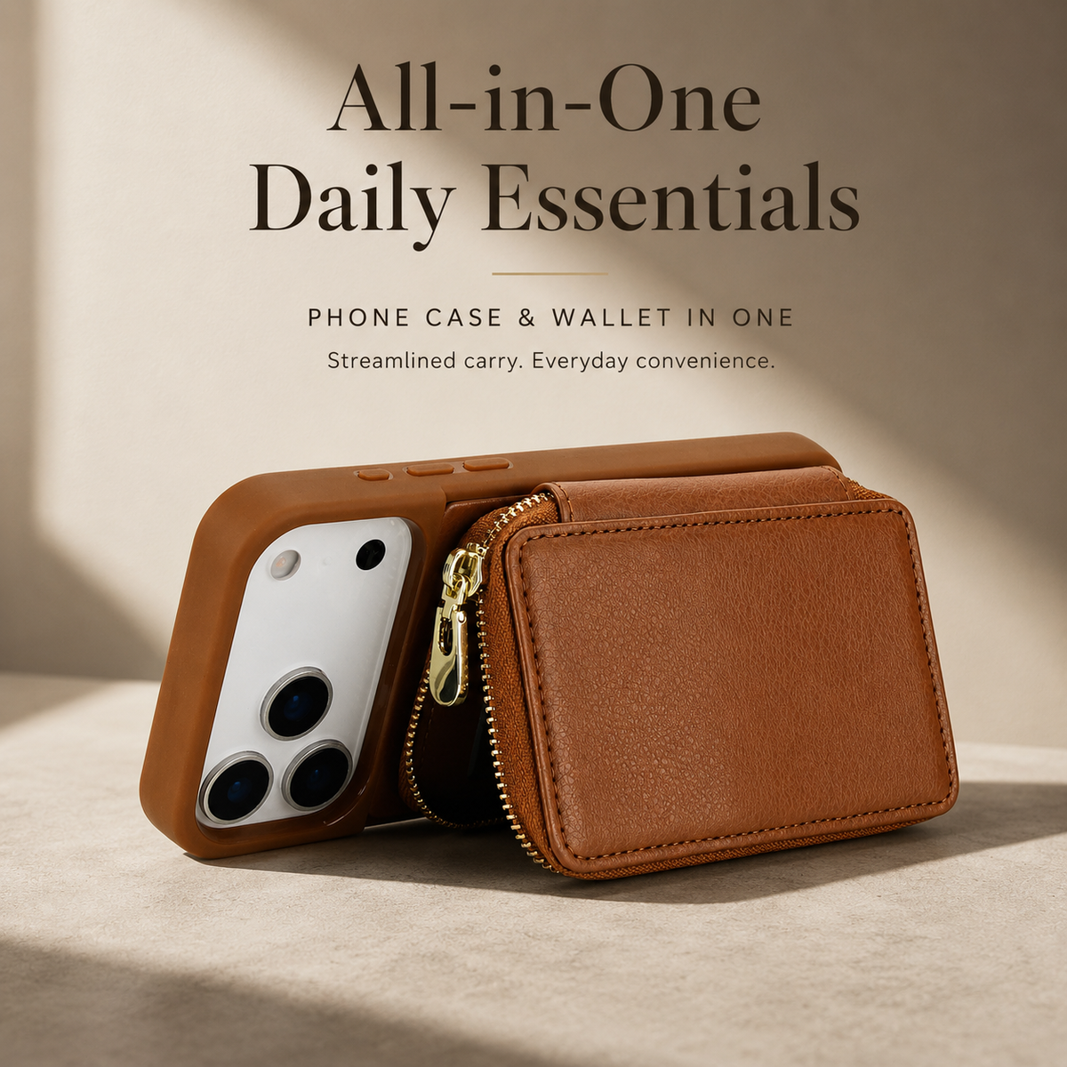 Premium iPhone Case Wallet MagSafe Compatible Crossbody Leather Flip Cover RFID Zipper Protection