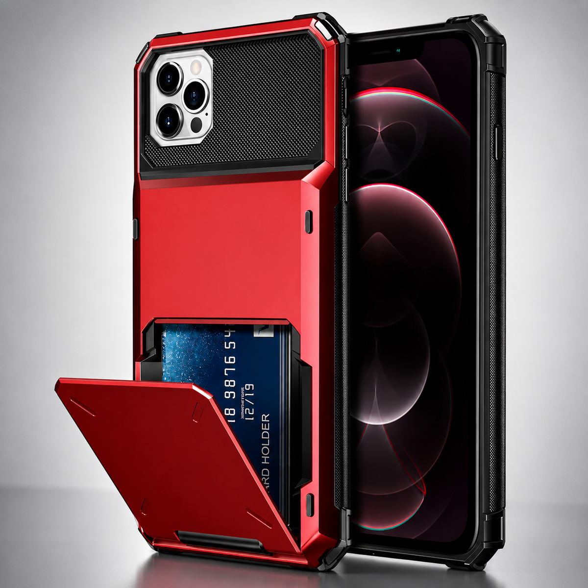 Premium iPhone Case Wallet MagSafe Compatible Magnetic Shockproof Protective Cover 4 Card Holder Camera Lens Protection Slim Design