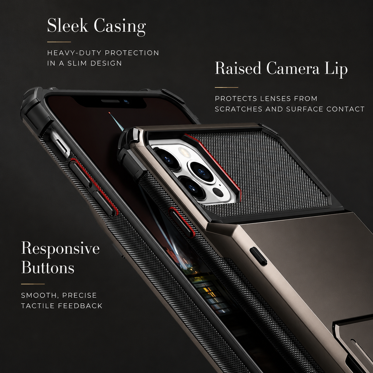 Premium iPhone Case Wallet MagSafe Compatible Magnetic Shockproof Protective Cover 4 Card Holder Camera Lens Protection Slim Design
