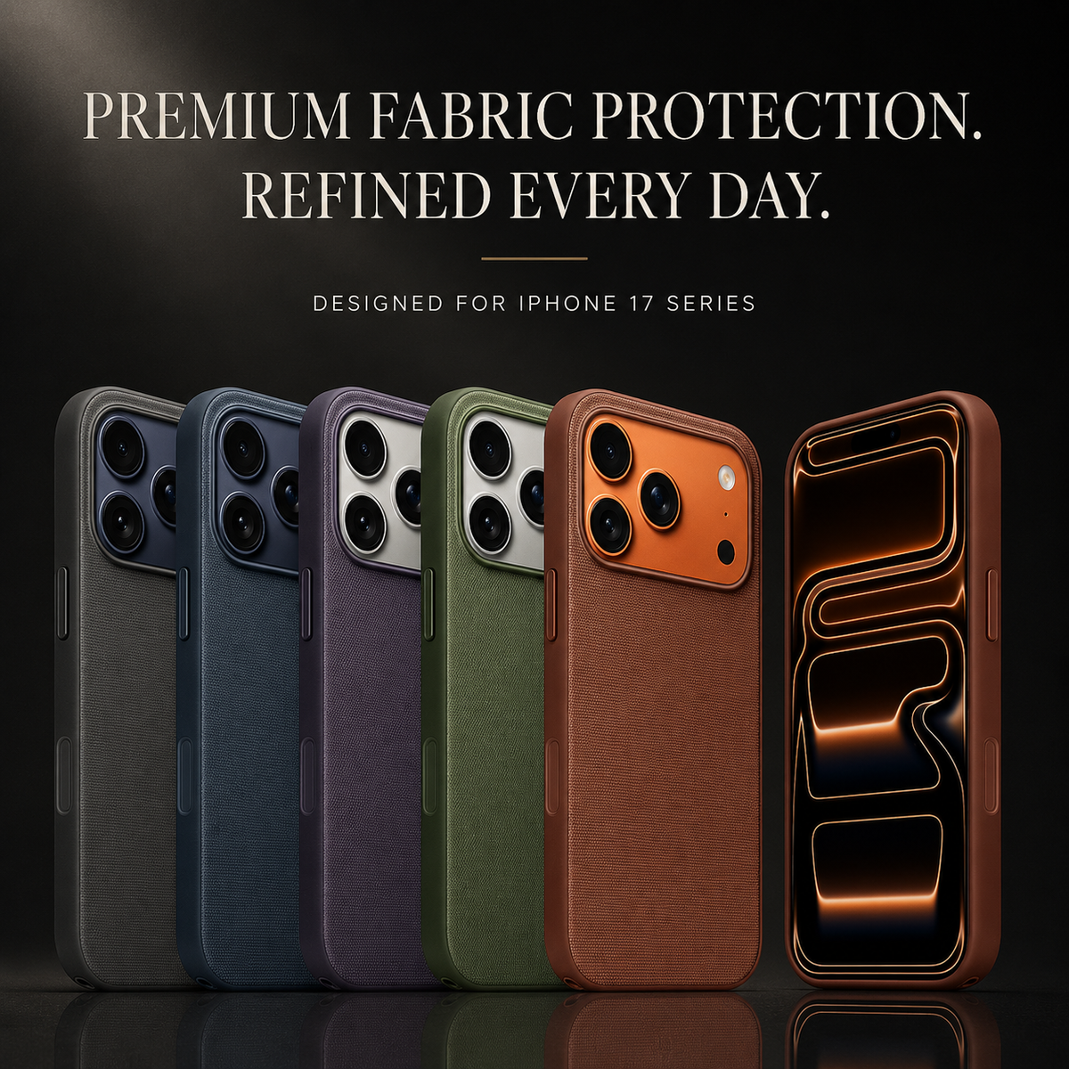 Premium iPhone Case Woven MagSafe Strong Magnetic Cover with Wireless Charging Anti Fingerprint Non Slip Waterproof Fabric Design