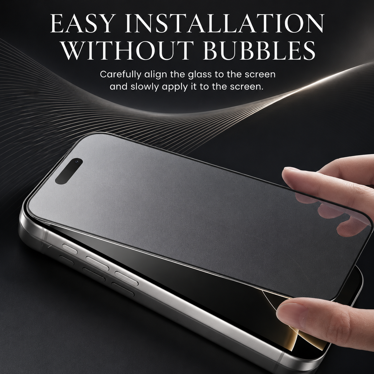 Premium iPhone Screen Protector Matte Privacy Anti Spy Tempered Glass Anti Glare Oleophobic Full Coverage Easy Installation Frame