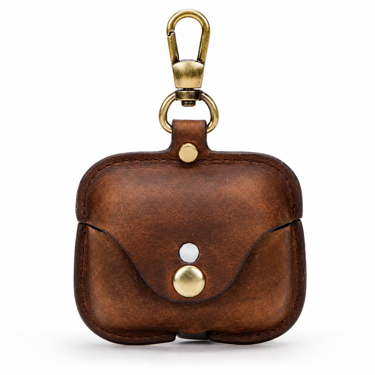 Premium AirPods Case Genuine Leather Protective Cover Shockproof Slim Design Keychain Clip Wireless Charging Compatible