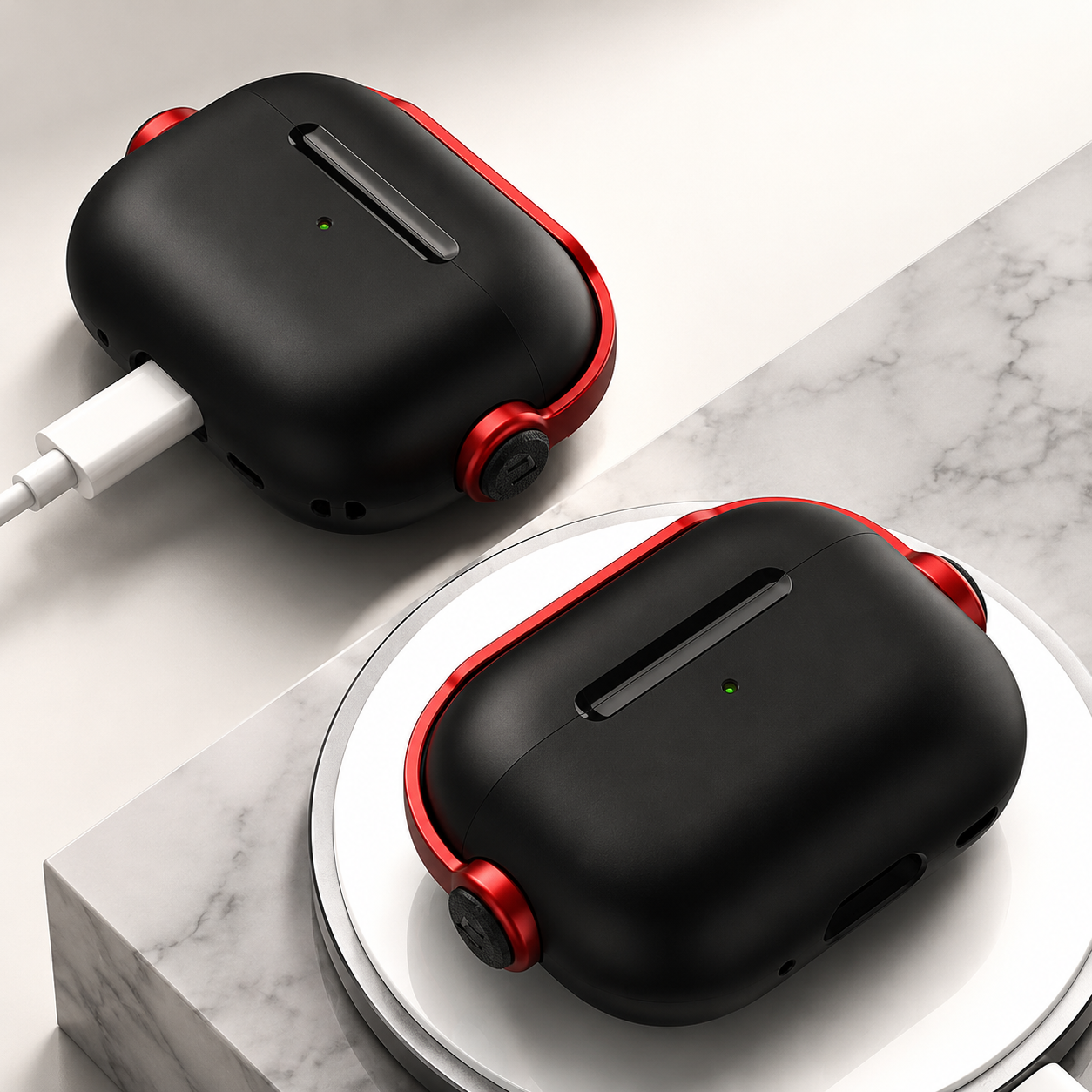 Premium AirPods Case Protective Cover with Lanyard Strap Shockproof Lightweight Design Wireless Charging Compatible