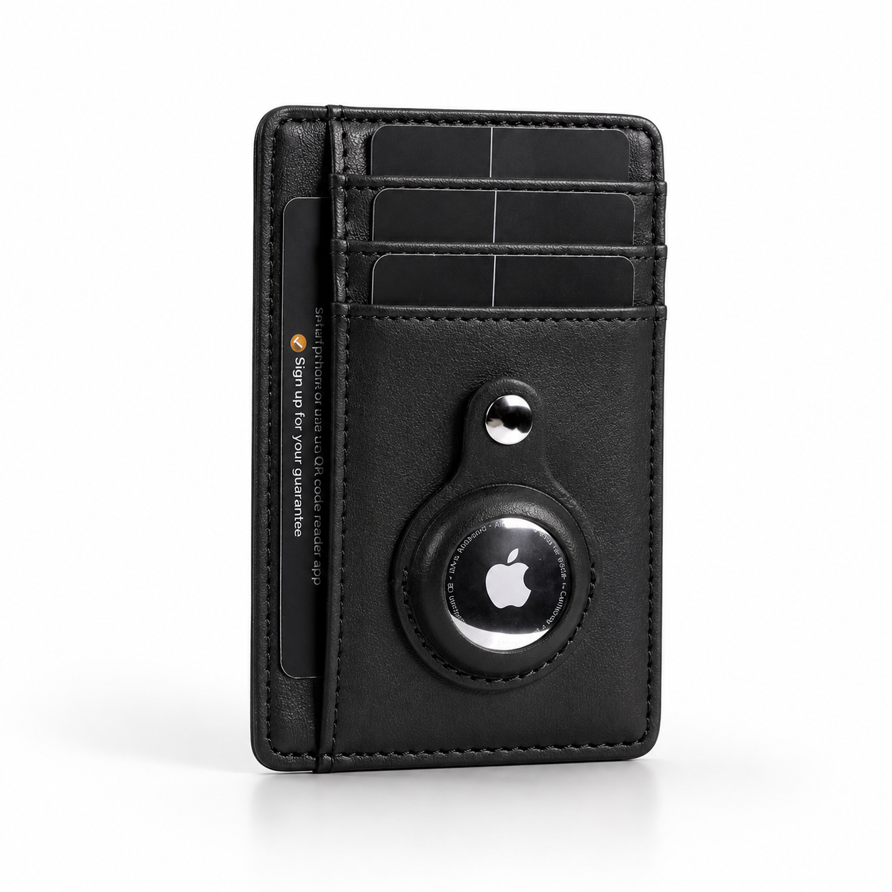 Premium AirTag Wallet RFID Blocking Leather Card Holder Slim Magnetic Closure Secure Credit Card Storage Case